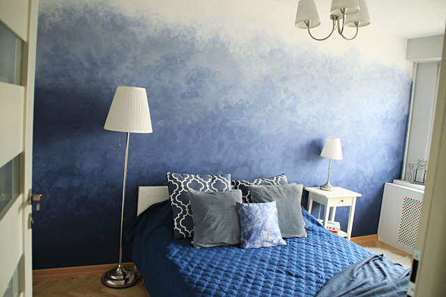 Projekt nowy dom: sypialnia i ściana ombre DIY